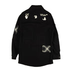 Black Logo Button Down Overshirt