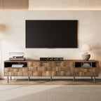 TV Stand With 2 Drawers, For TVs Up To 85'' - Natural