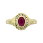 .70ct Ruby Diamond Ring 10KT Yellow Gold