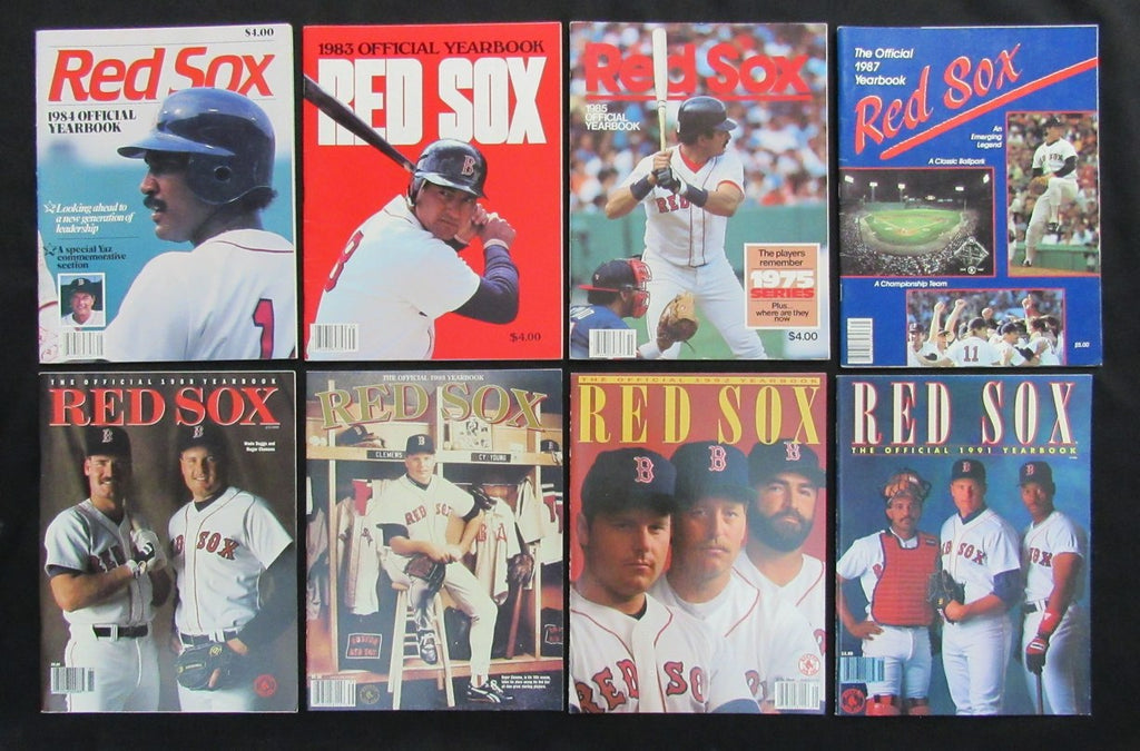 Lot of (23) 1974-2002 Boston Red Sox Official Yearbooks 181809