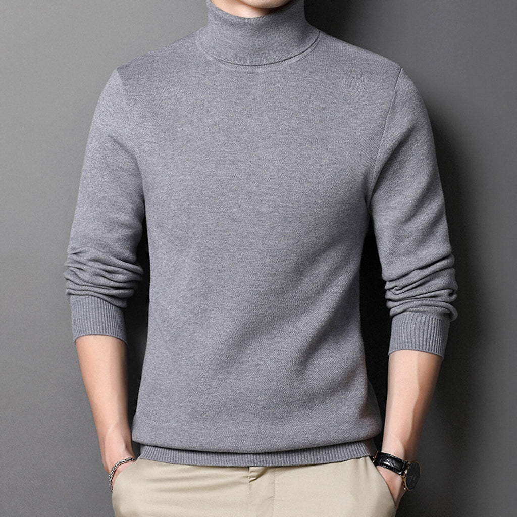 Heathered Turtleneck // Gray
