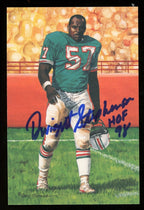 Dwight Stephenson HOF Autographed Goal Line Art GLAC Postcard Dolphins JSA