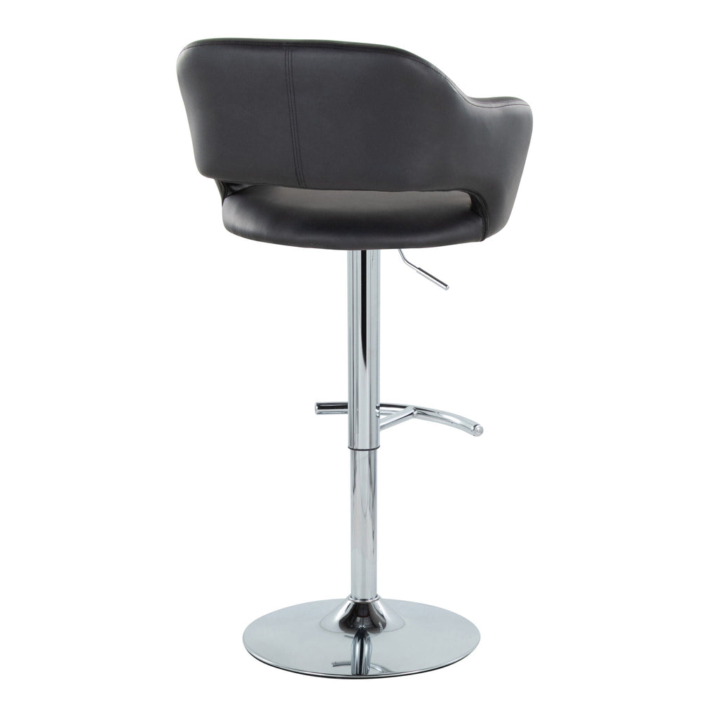 Margarite - Contemporary Ajustable Barstool With Swivel (Set of 2)