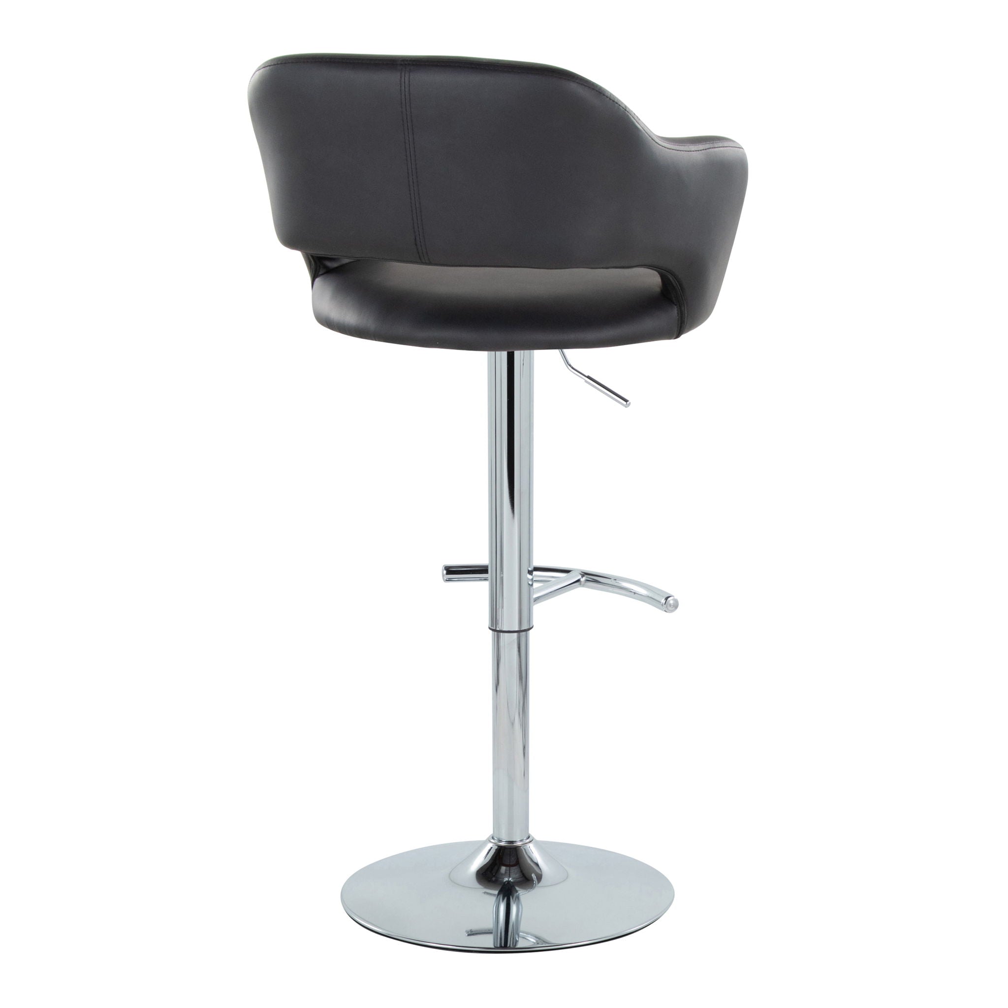 Margarite - Contemporary Ajustable Barstool With Swivel (Set of 2)