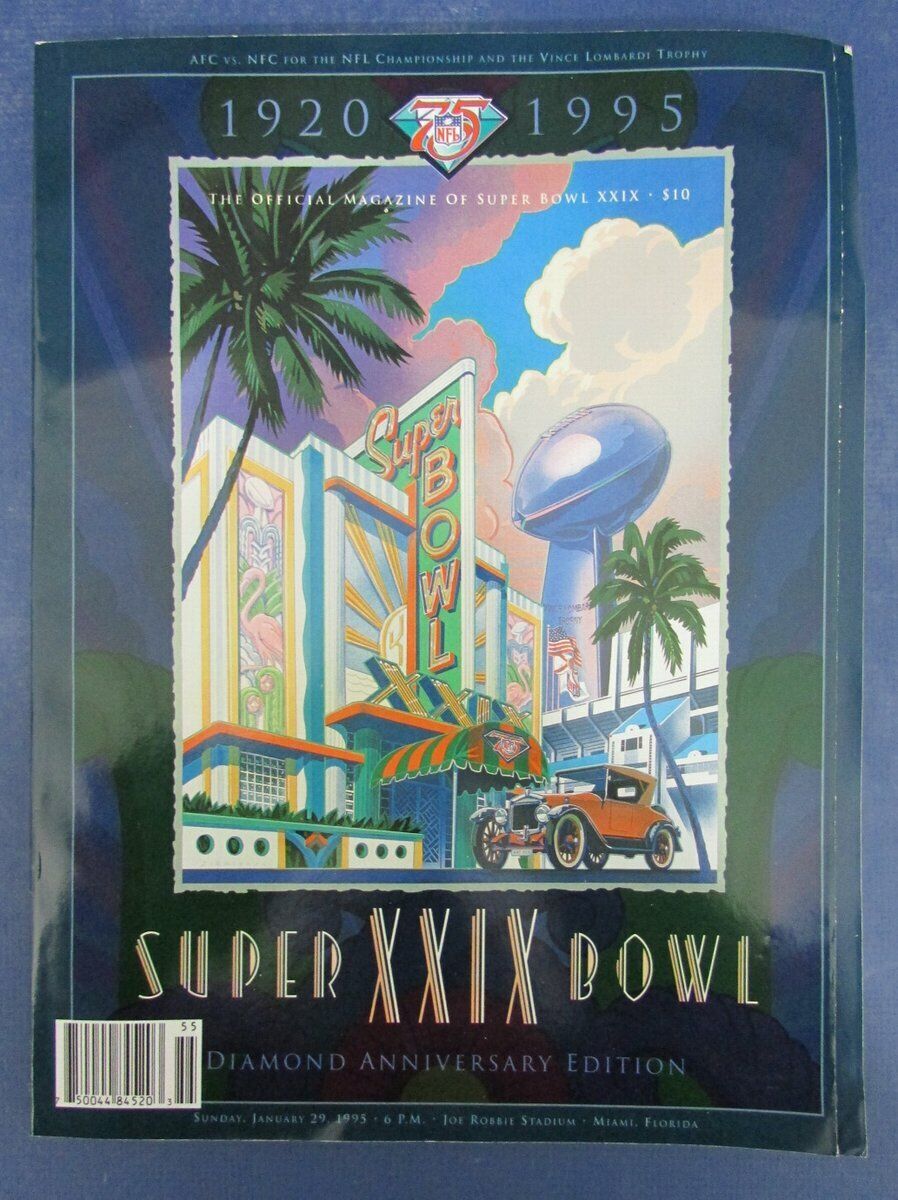 Official Super Bowl XXIX Game Program San Francisco 49ers Vs. Chargers 127090