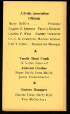 1948 William Penn High School Football 2.5x4.25 Pocket Schedule Harrisburg, PA
