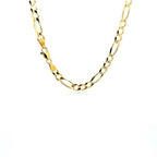 10K Yellow Gold Solid Figaro Chain (4.50 mm)