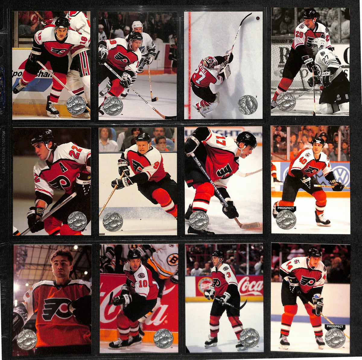 Lot of 7 Philadelphia Flyers Complete Team Sets Plus Lindros Cards 189215