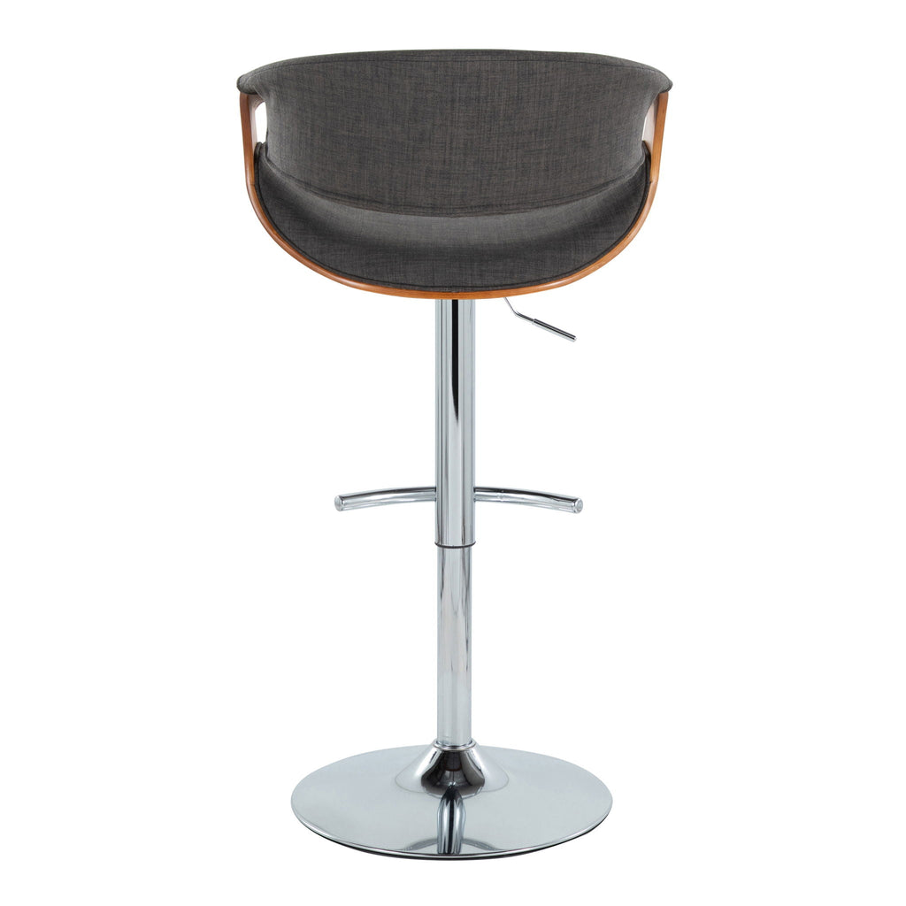 Curvo - Mid Century Modern Adjustable Barstool With Swivel (Set of 2) (2)