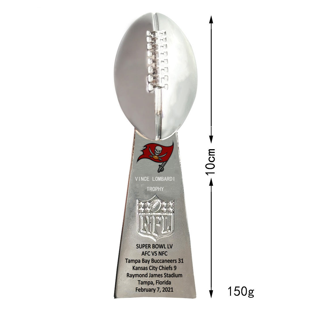 Tampa Bay Buccaneers Championship Ring & Trophy Set – 2003 & 2021 Collectible with Display Box