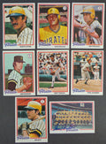 Lot of (8) Pittsburgh Pirates Autographed 1978 TOPPS Baseball Cards 183167
