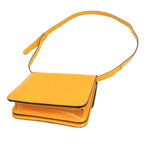 Fendi // Leather Calligraphy Shoulder Bag // Yellow // Pre-Owned