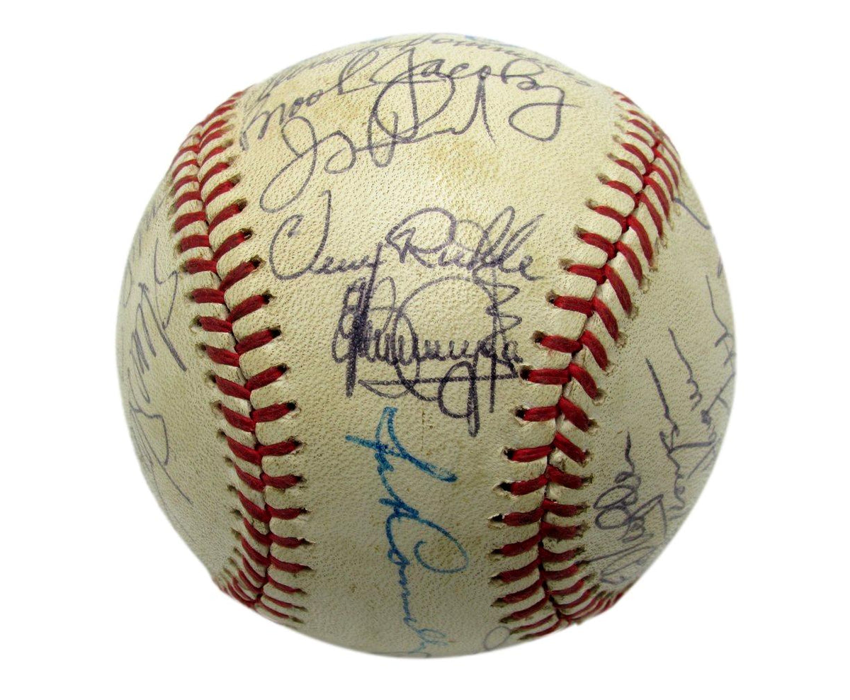 1985 Cleveland Indians Team Autographed by 24 Jacoby Butler OAL Baseball 182803