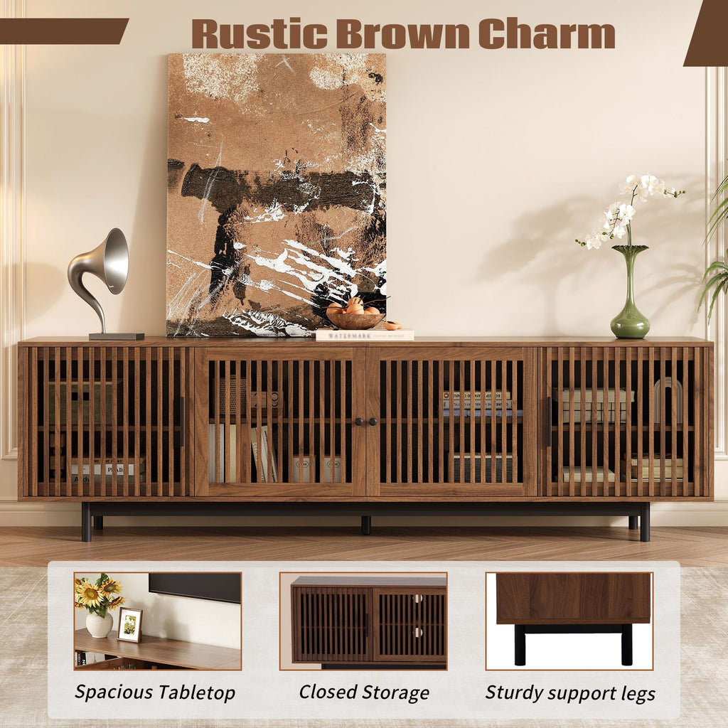 TV Stand For TVs, With Closed Storage - Walnut
