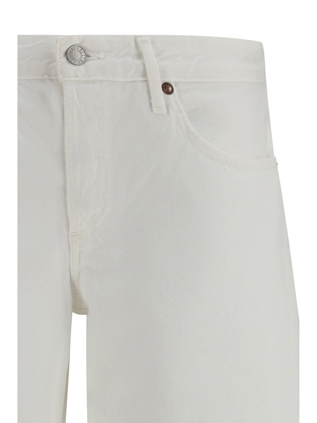 Wide Leg Jeans With Five-Pocket Design