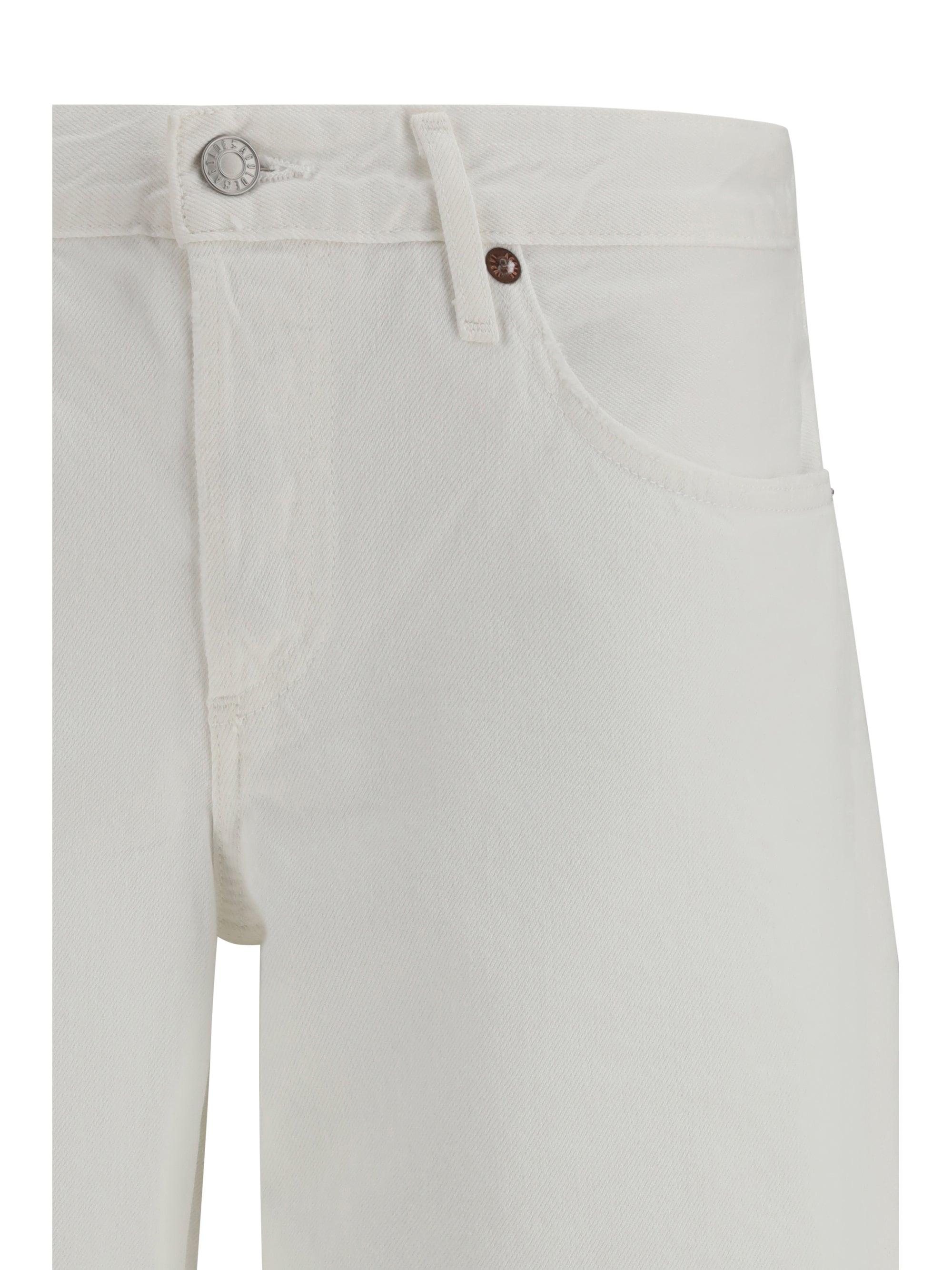 Wide Leg Jeans With Five-Pocket Design