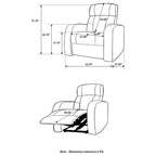 Upholstered Recliner Comfort Lounge Chair - Black