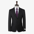 2 Button Wool Suit // Black Melange