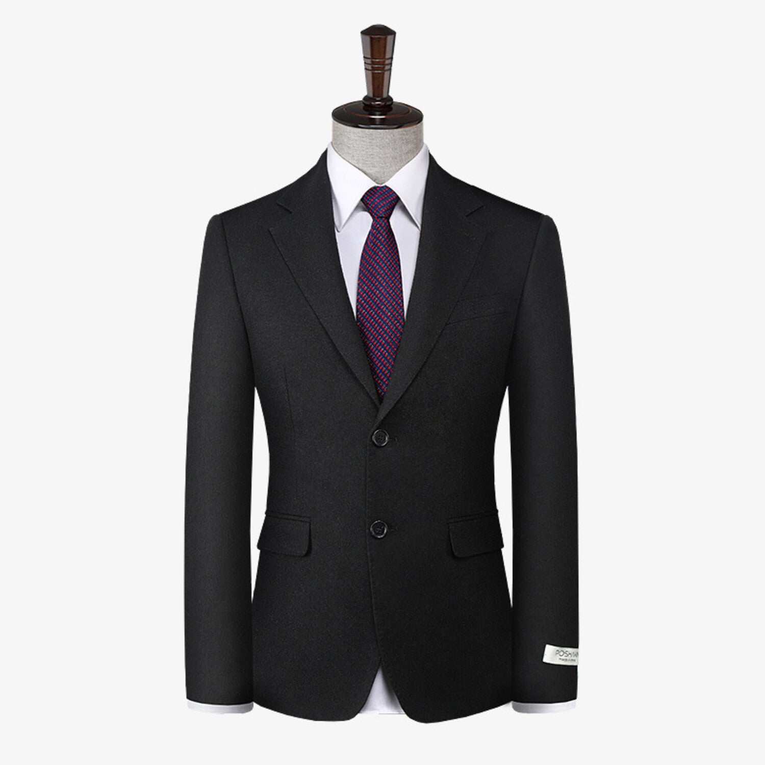 2 Button Wool Suit // Black Melange