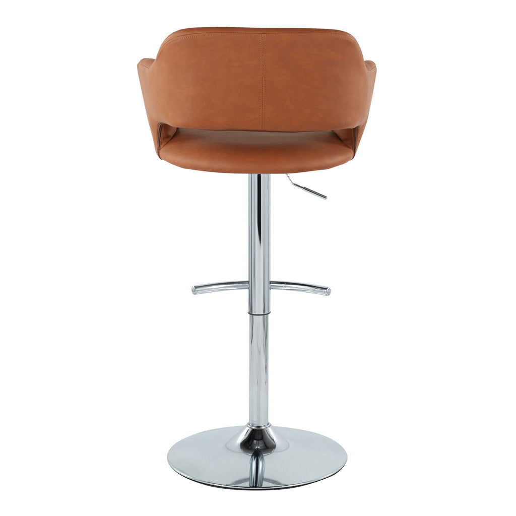 Margarite - Contemporary Ajustable Barstool With Swivel (Set of 2)