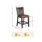 Upholstered Counter Height Chair (Set of 2) - Black / Brown