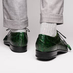 Moncalieri // Alligator + Cobra Skin Leather Oxfords // Green