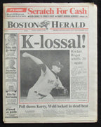 Boston Herald Newspaper Sept 19, 1996 Roger Clemens 20 Strikeouts Red Sox 190808