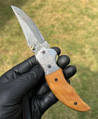 Damascus Blade EDC Folding Pocket Knife