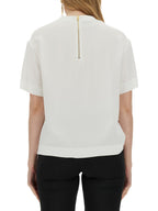 Moschino Women Enver Satin Blouse Still Life With Heart