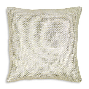 Sparrow Wren Metallic Woven Decorative Pillow 18 x 18 Exclusive