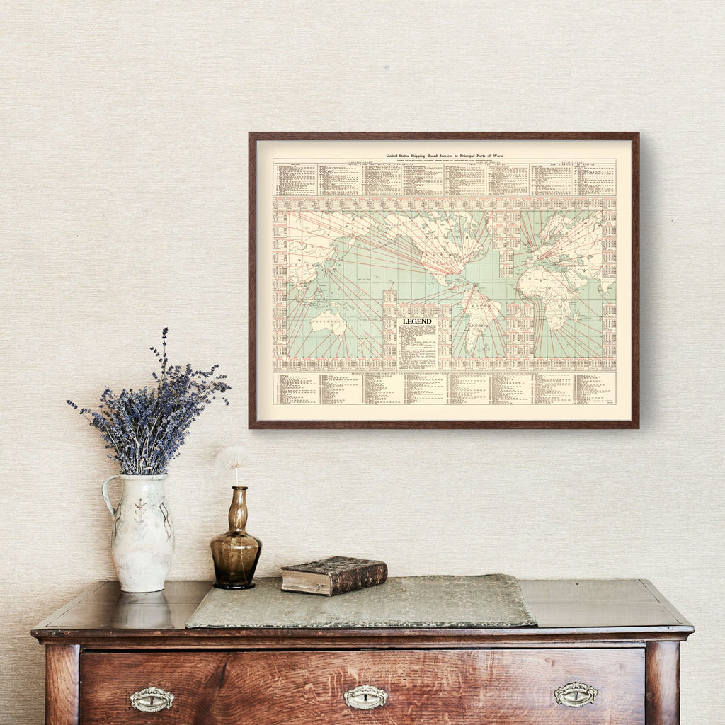 Shipping Map of the World, 1923