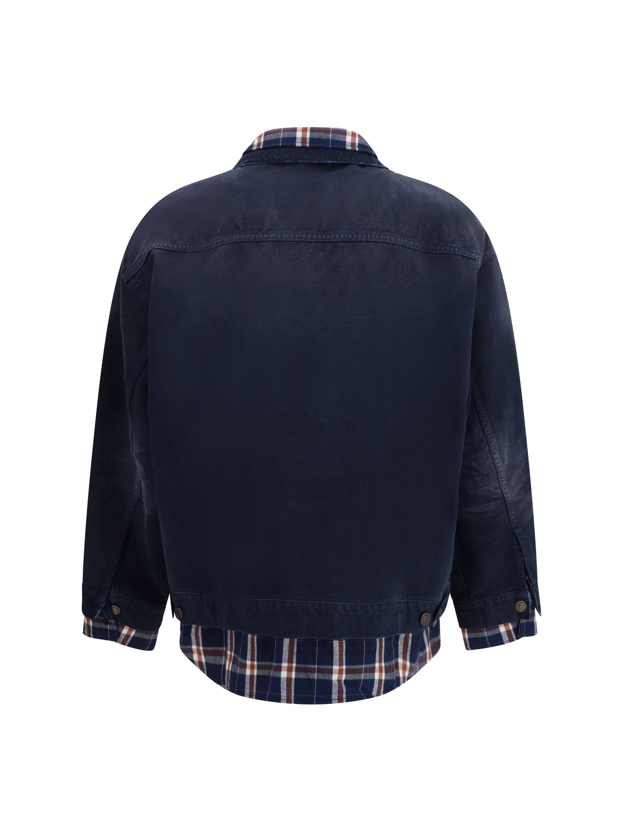 Balenciaga Patched Navy Shirt Jacket