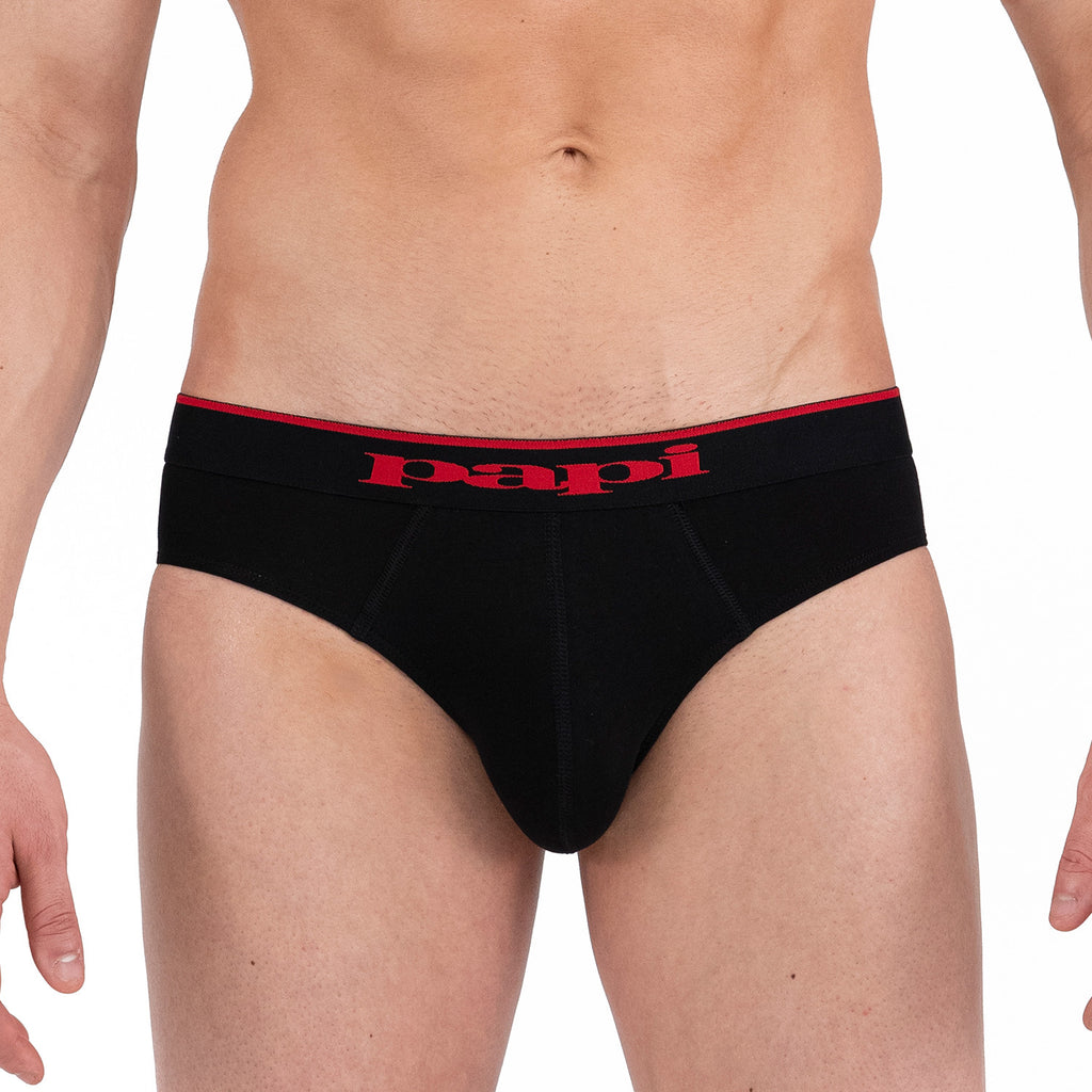 3 Pack Stretch Brief // Red + Gray + Black