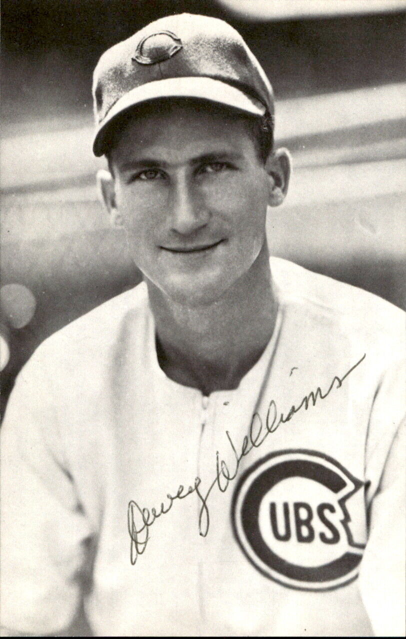 Dewey Williams Cubs d. 2000 Signed/Autographed 3x5  Photo 179336