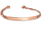 ID Figaro Solid White/Yellow/Rose Gold Handmade Bracelet , 8mm, 6.5-10 Inch