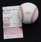 Rondell White Signed/Auto Yankees 100th OML Baseball JSA  186944