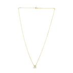 14k Yellow Gold MOP Evil Eye Necklace