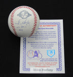 Mike Harkey Signed/Auto Yankees 100th OML Baseball MAB Inscr 187024