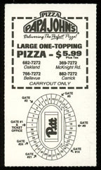 October 15, 1994 Pitt vs. West Virginia College Football Game Ticket Stub