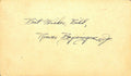 Reaves Baysinger Naval Academy QB 1945-1948 Signed 3x5 1948 GPC Postcard 189464