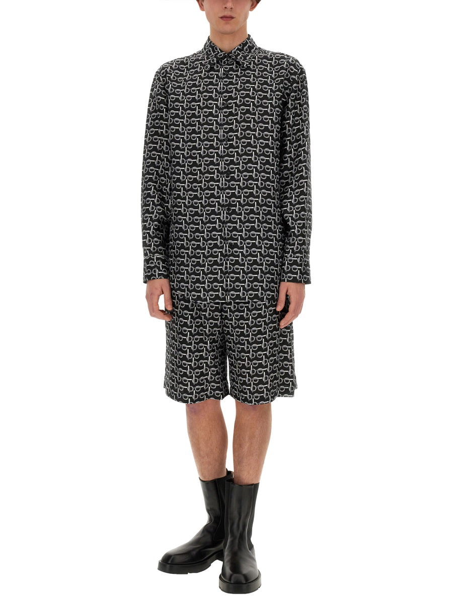 Burberry Men All Over Print Bermuda Shorts