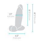 b-Vibe Slipskin Realistic Silicone Dildo 6 in. Girthy Brown