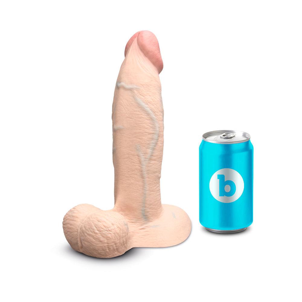 b-Vibe Slipskin Realistic Silicone Dildo 9 in. Girthy Cream