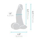b-Vibe Slipskin Realistic Silicone Dildo 6.5 in. Curved Mocha