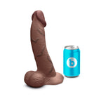 b-Vibe Slipskin Realistic Silicone Dildo 10 in. Curved Brown