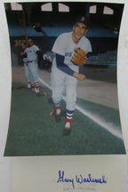 Gary Waslewski 1967 Boston Red Sox Signed 3x5 Index Card with 5x7  Photo 158539