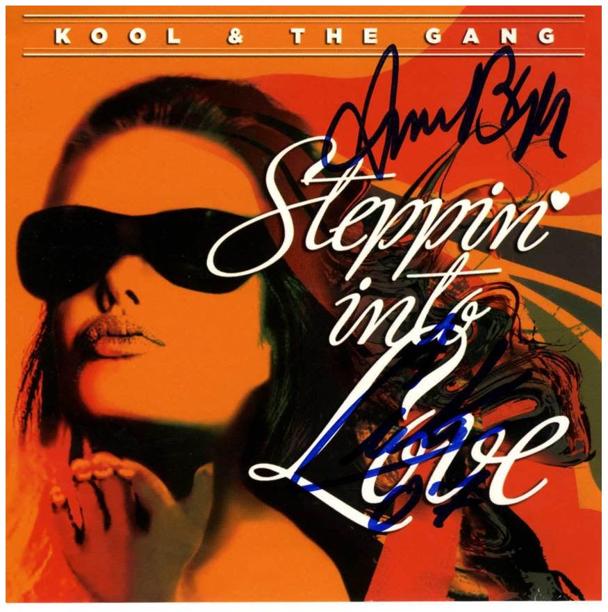 Kool & The Gang Signed X2 Steppin Into Love CD Cover