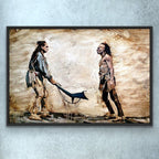 The Death Of Magua - The last of the Mohicans Art Print