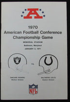 1970 NFL AFC Championship Game Media/Press Guide Raiders vs. Colts 188817