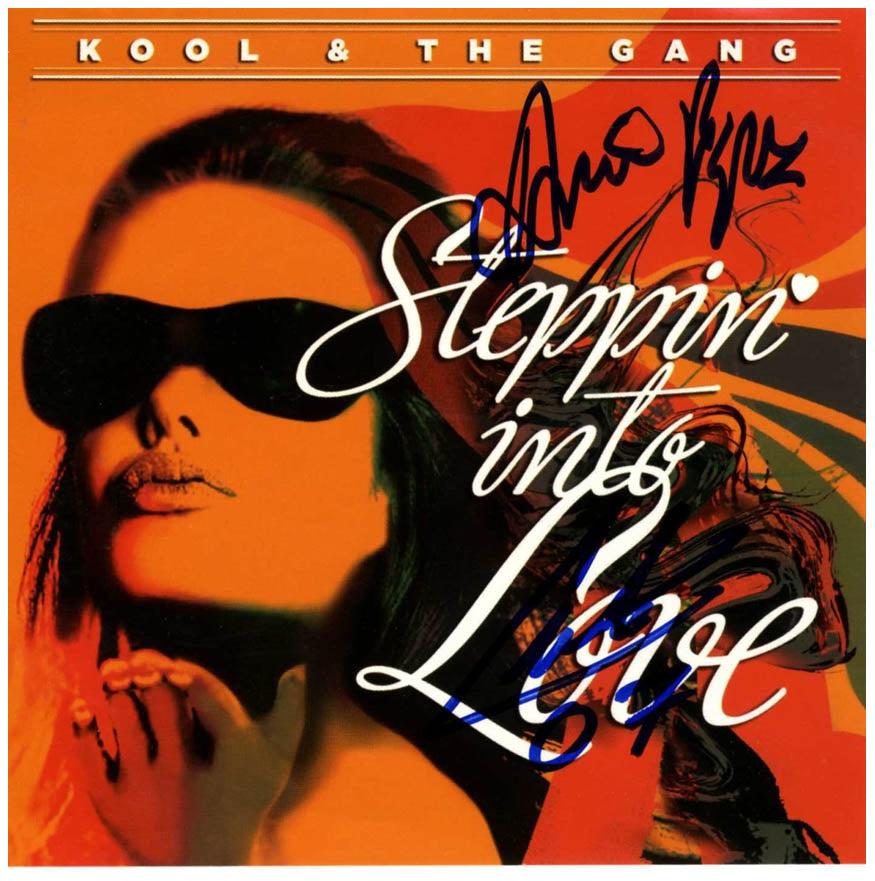 Kool & The Gang Autographed X2 Steppin Into Love CD Cover